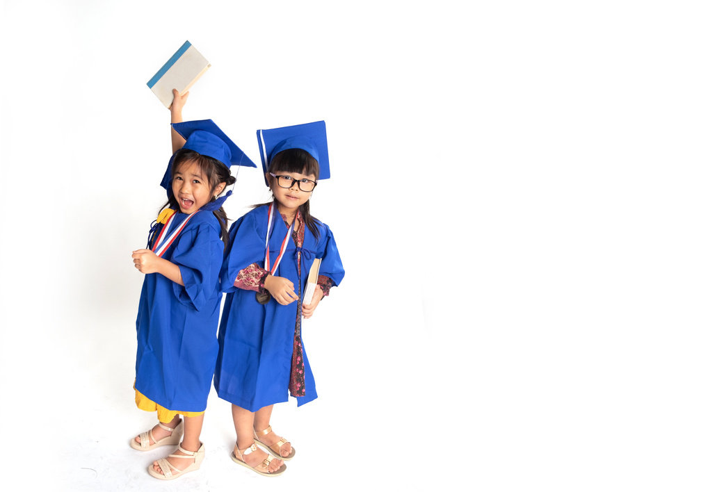 Graduating Kids with Medals